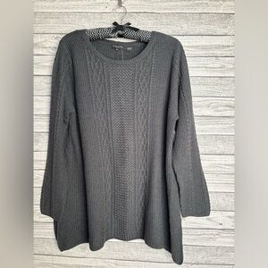 Grey waffle weave sweater